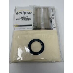 Eclipse‎ Liberty Light Filtering Curtain Panel 52" x 95" Ivory Grommet New